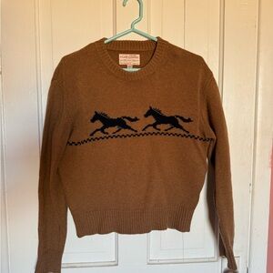 Filson Brown Horse Motif Sweater